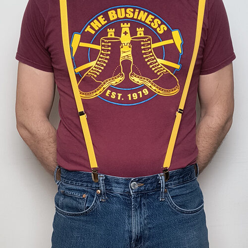 POLSKIE Szelki półcalowe Violence Skinhead. kolor ŻÓŁTY