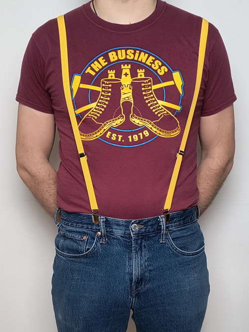 POLSKIE Szelki półcalowe Violence Skinhead. kolor ŻÓŁTY