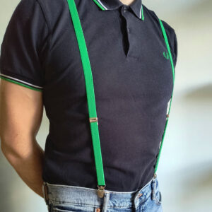 POLSKIE Szelki półcalowe Violence Skinhead.  kolor ZIELONY