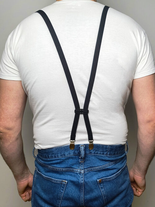 CZARNE H wąskie szelki H czarne