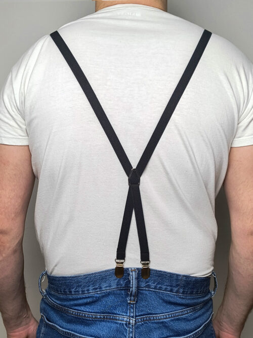 CZARNE X czarne szelki do koszuli